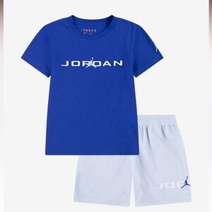 Jordan Royal Blue Tee and Light Blue Shorts Set